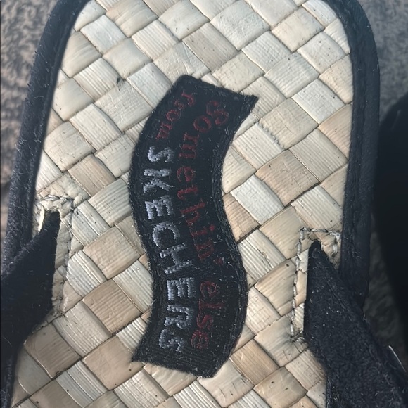 Vintage Skechers Jeweled Flip Flops. Raffia Woven Insole | Y2K Boho Sandals - Picture 3 of 12